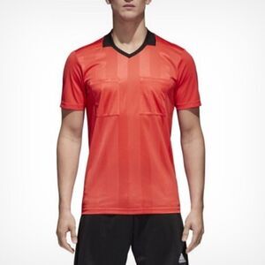 Adidas Mens Climalite Referee Jersey Short Sleeve Stripe Shirt
